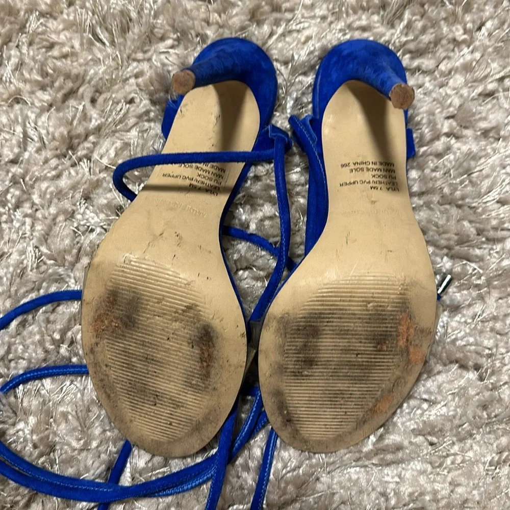 Steve Madden blue suede toe up heels - Picture 6 of 7